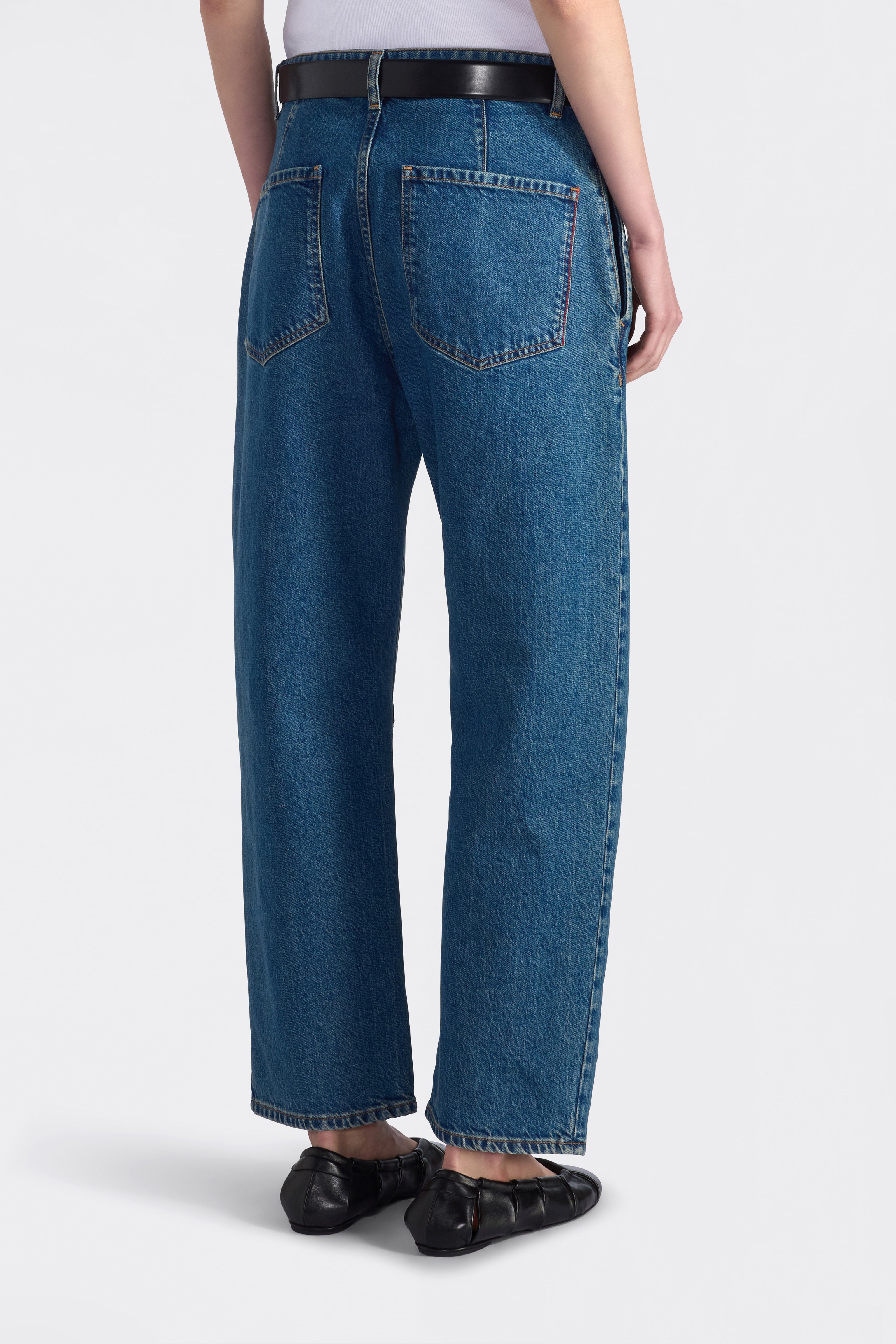 Liviana Conti Pantaloni Alan jean shaped dirty blue