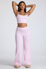 Oh Polly 8324 crop top rose lemonade à bretelles