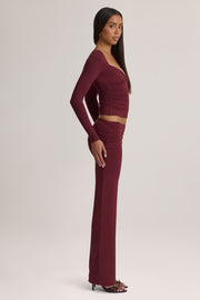 Oh Polly Hollis 6205 pantalon prune modal mi-haute