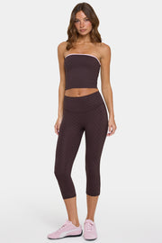 Oh Polly Bo+Tee Soft Active legging capri marron chocolat