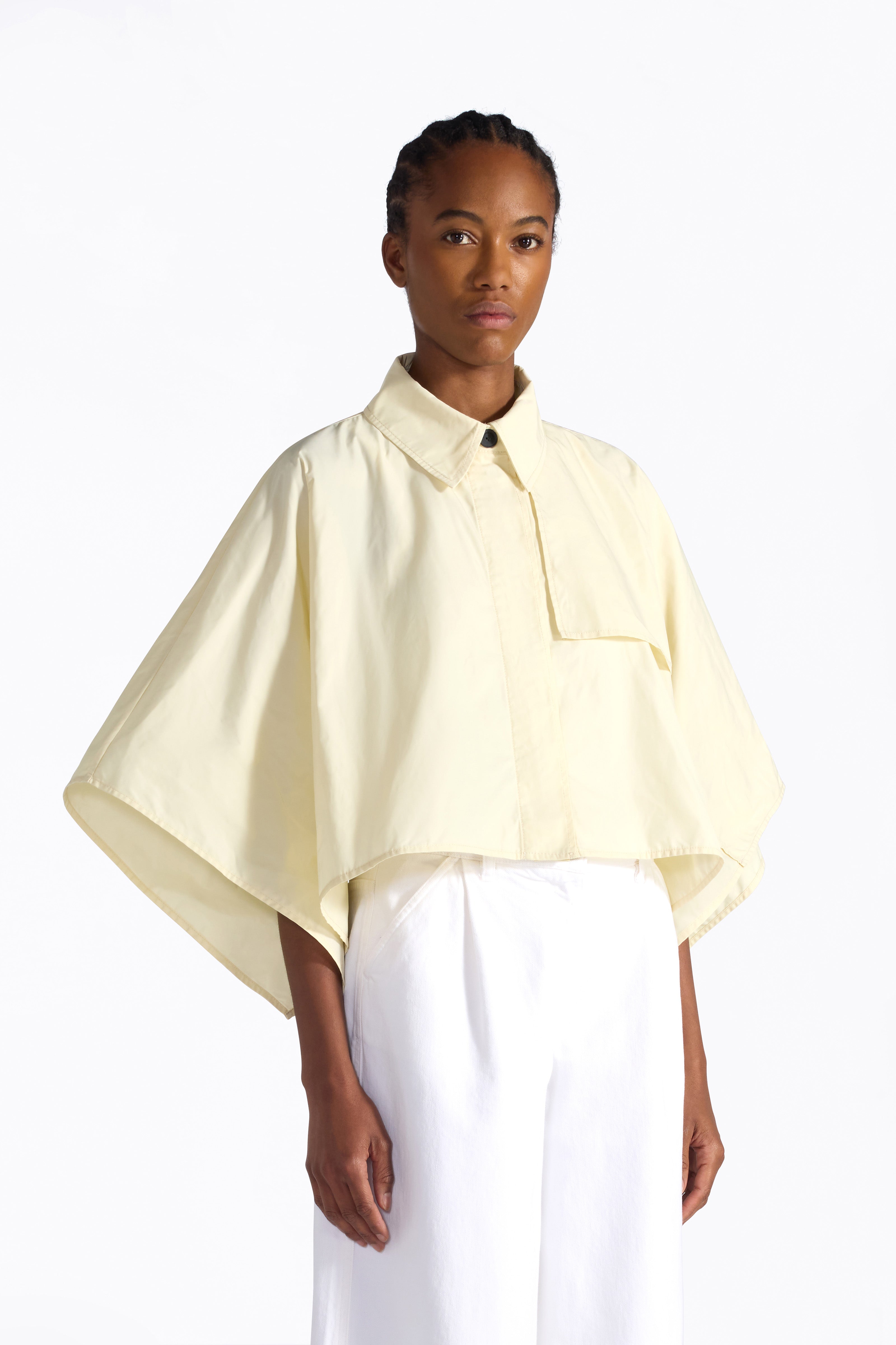 Liviana Conti Verlain veste cape courte coupe-vent noir