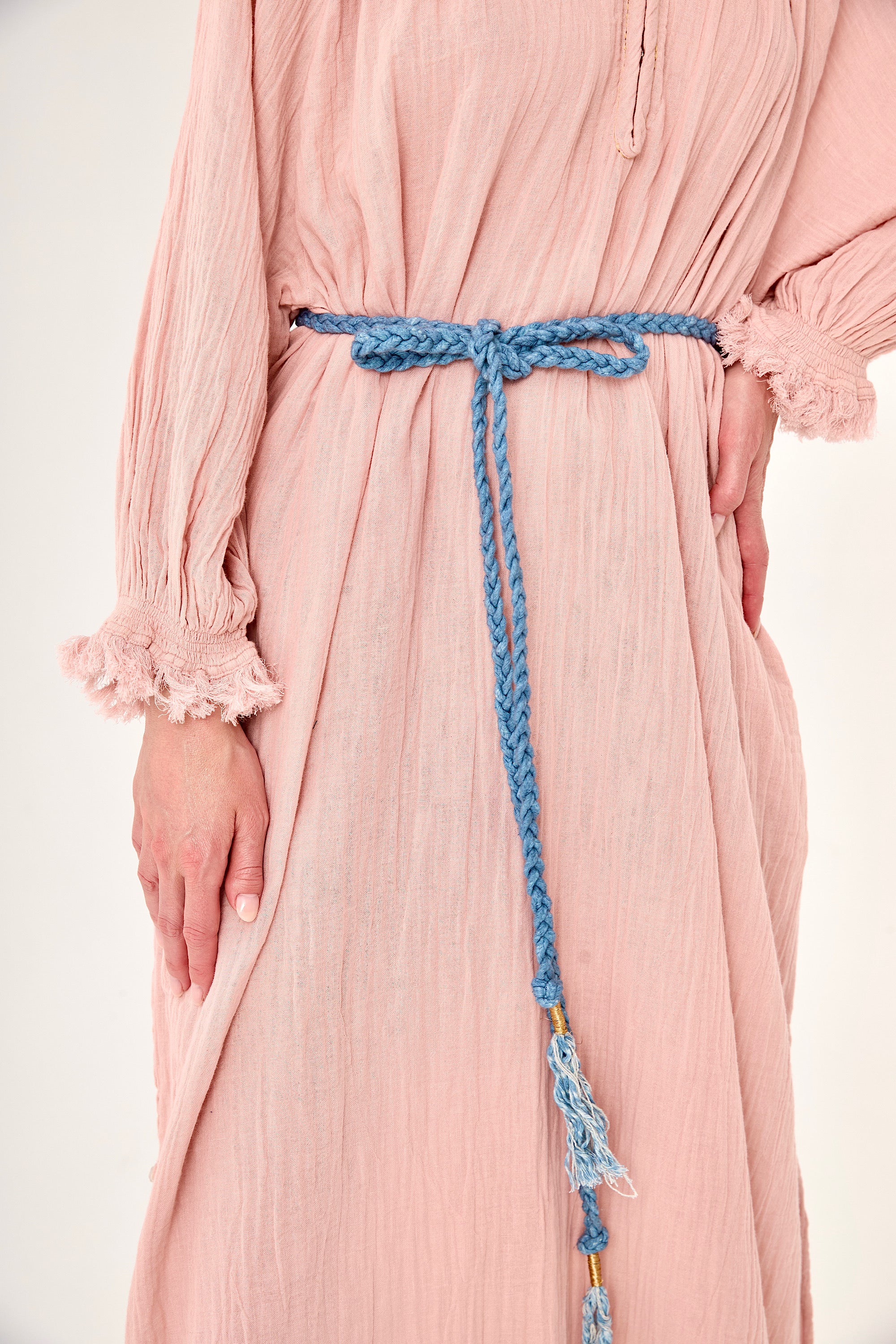 Chicosoleil Marigold robe gaze coton rose romance
