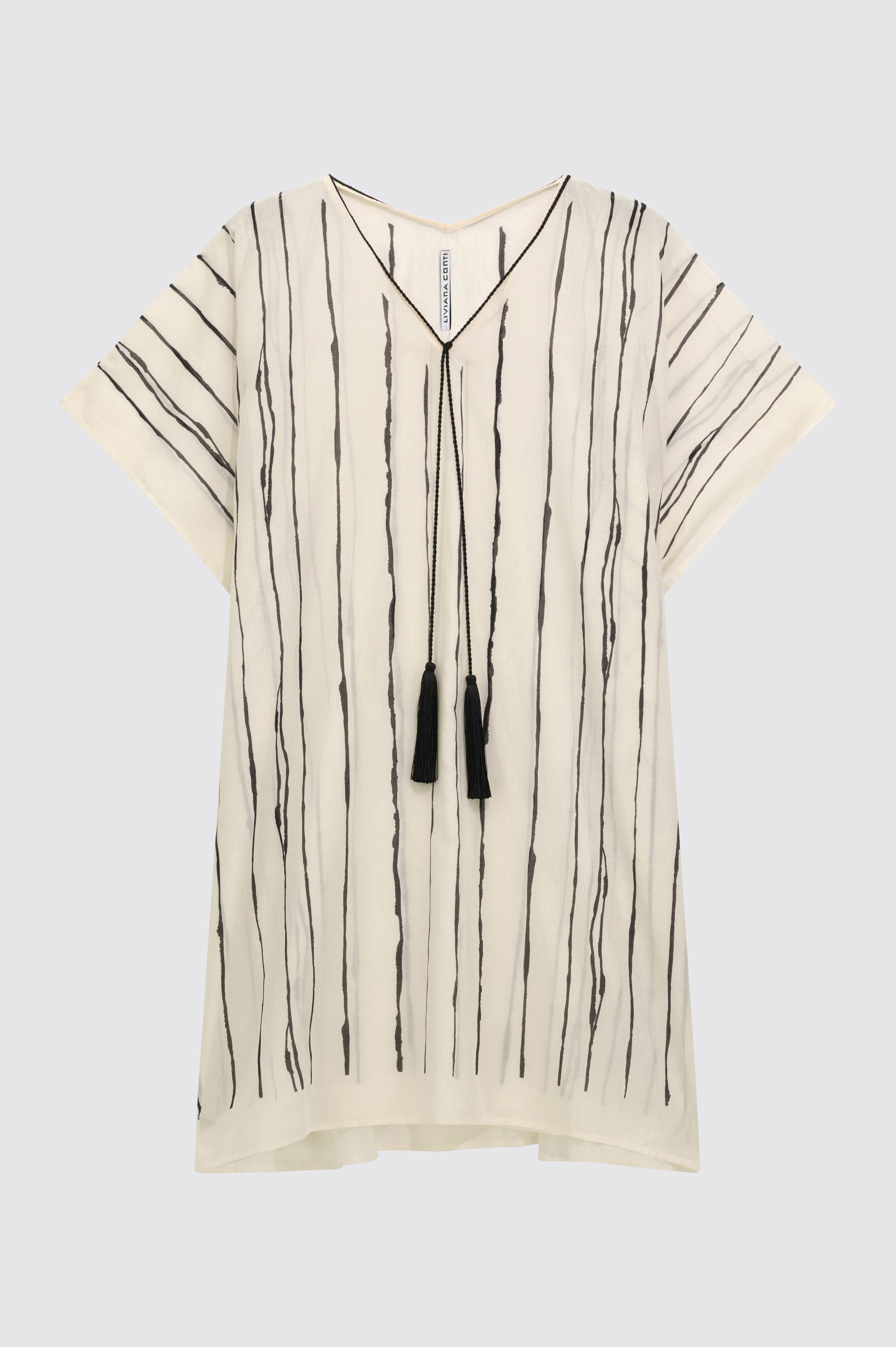 Liviana Conti Swami caftan court coton noir