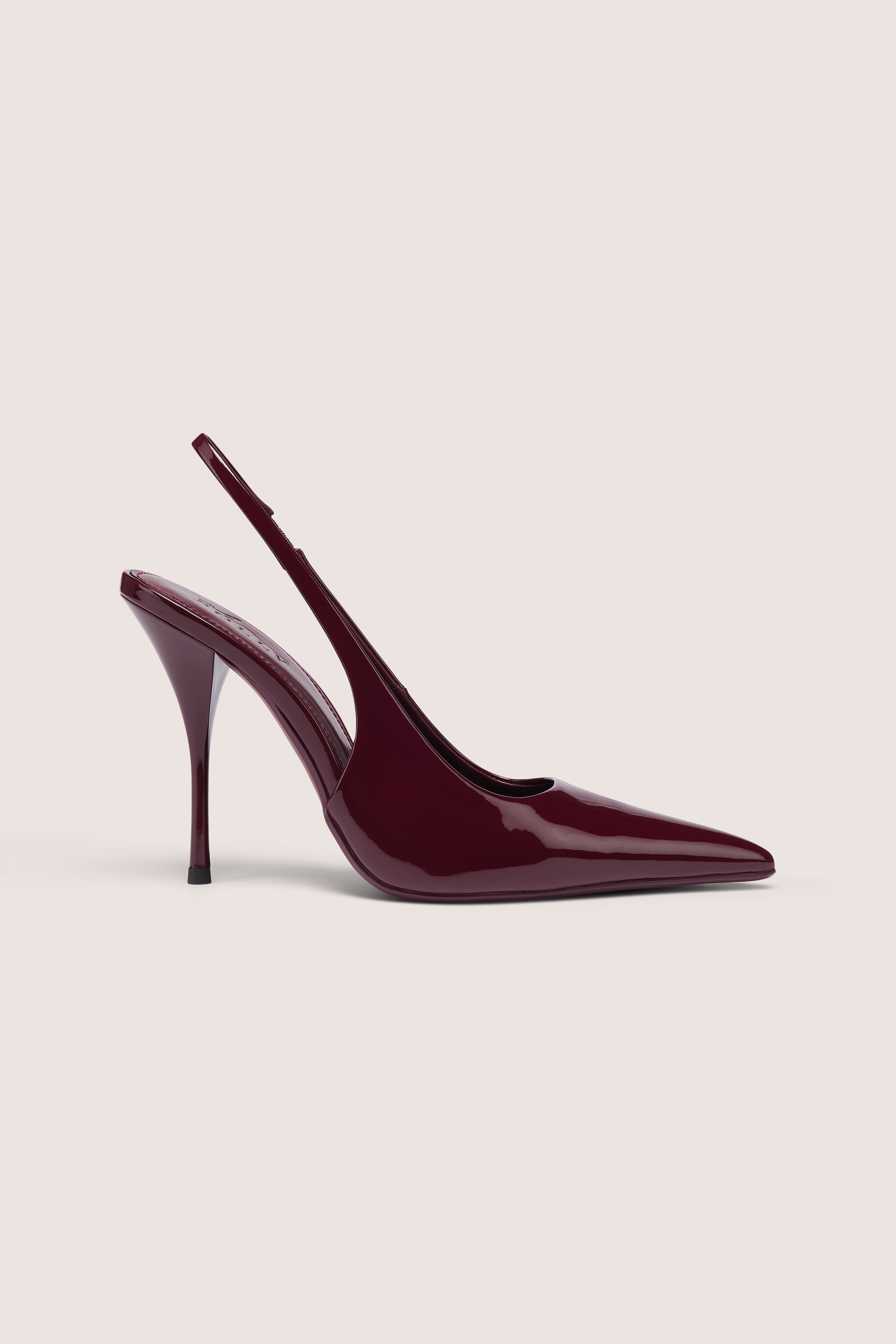 Oh Polly Octavya Escarpins Sling-Back Bordeaux Talon 10 cm