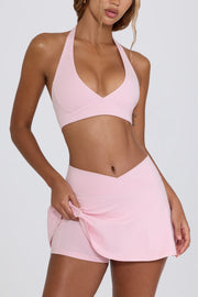 Oh Polly Bo+Tee mini jupe-short rose Bloom stretch