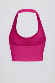 Oh Polly Define Luxe Halterneck brassière sport berry maintien modéré