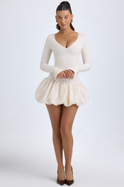 Oh Polly Dresses Tallou robe mini Ivory modal bubble