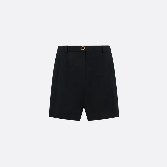 Alessandra Rich bermuda laine crêpe noir 36