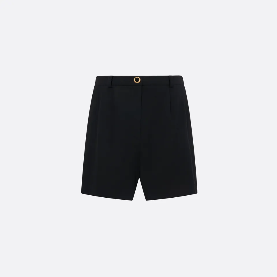 Alessandra Rich bermuda laine crêpe noir 36