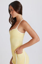 Oh Polly Bo+Tee débardeur jaune citron dos croisé BT2372