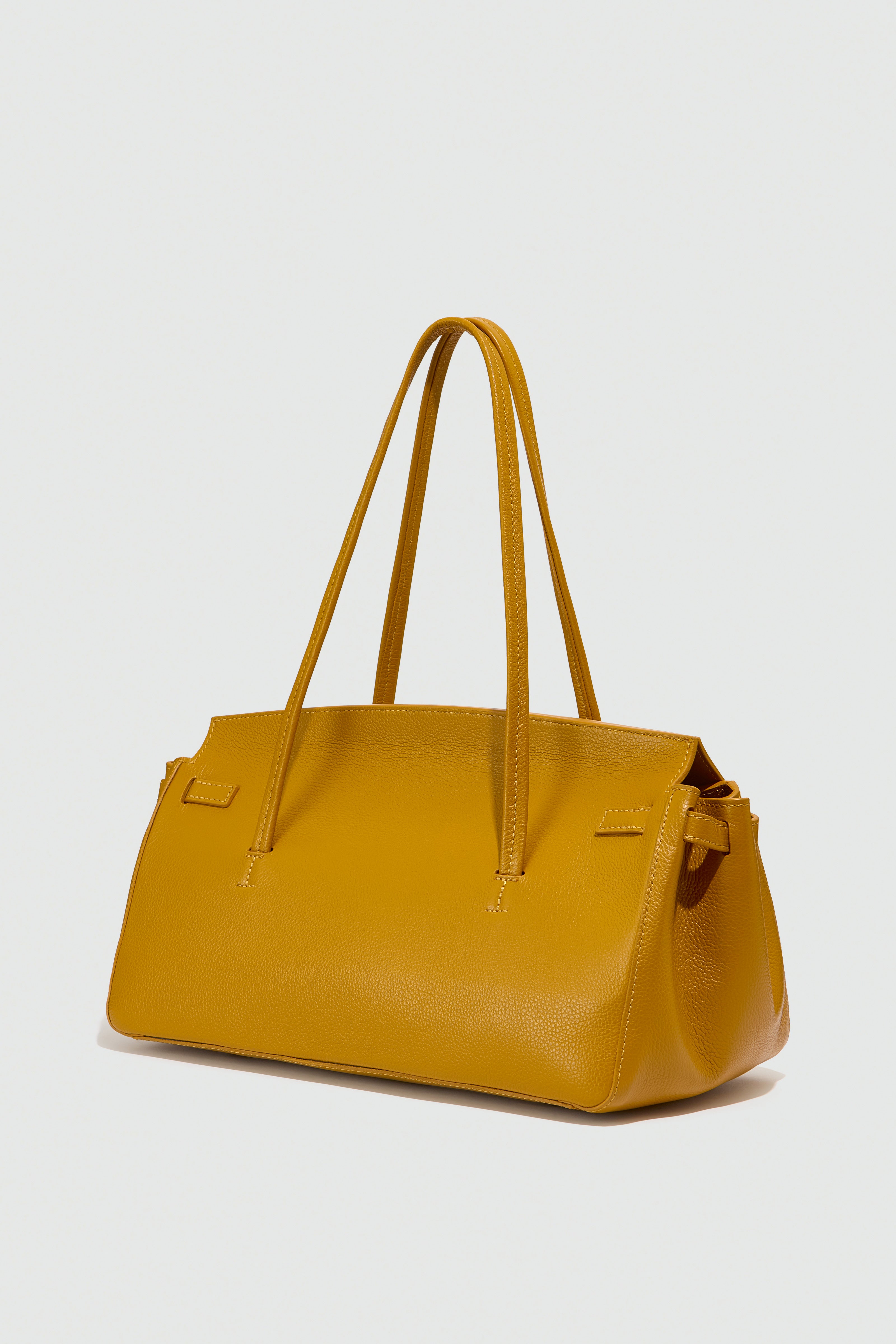 Liviana Conti Aida sac à main cuir ocre medium grainé