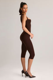 Oh Polly Luma combi capri modal marron chocolat