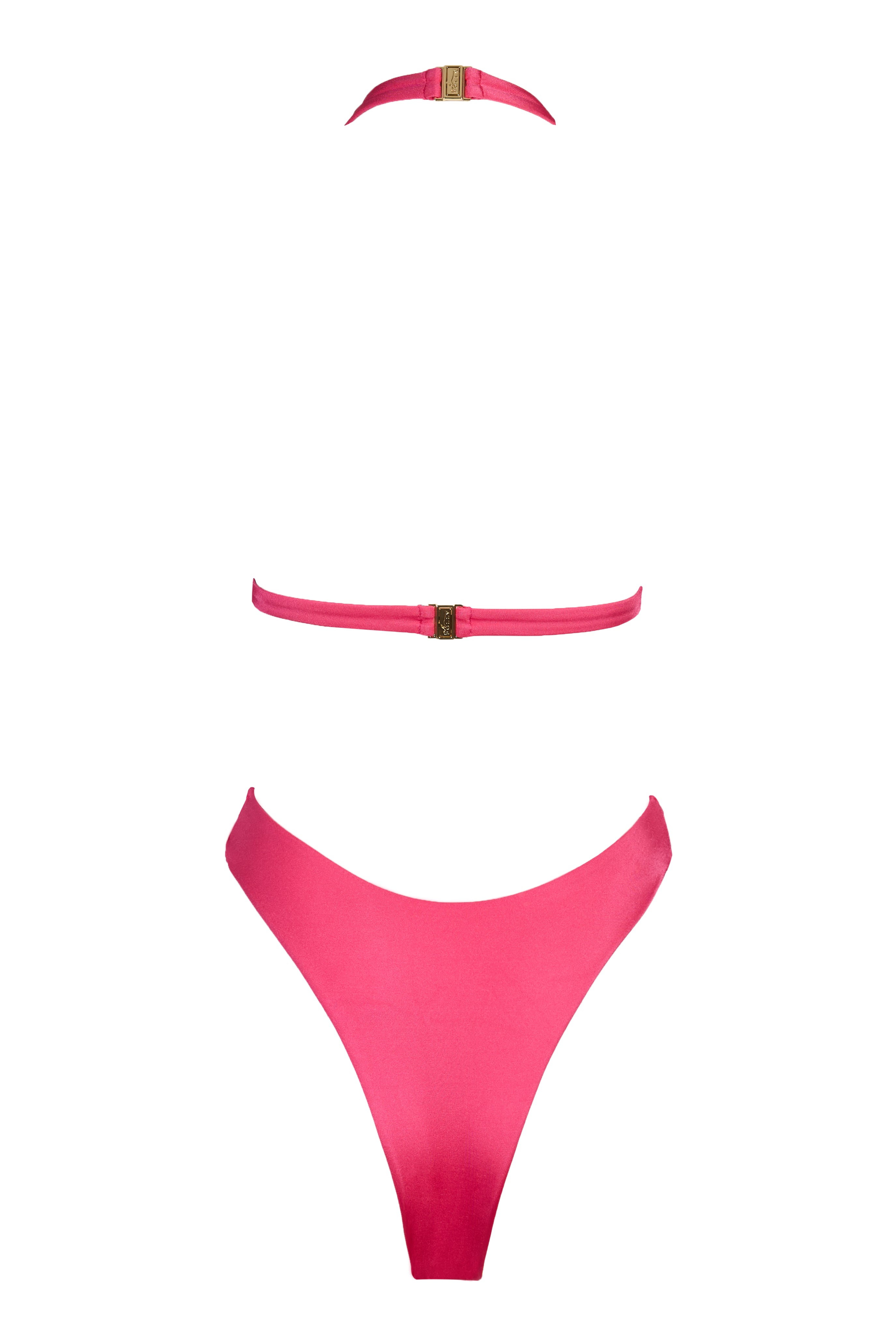 Oh Polly Georgie maillot une pièce cheeky framboise brillant
