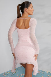 Oh Polly Tivoli 6790 robe courte rose poudré strass