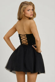 Oh Polly Skirts Mini Jupe Tulle Noir Organza 82 cm