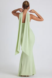 Oh Polly Imogene robe longue bustier vert printemps foulard