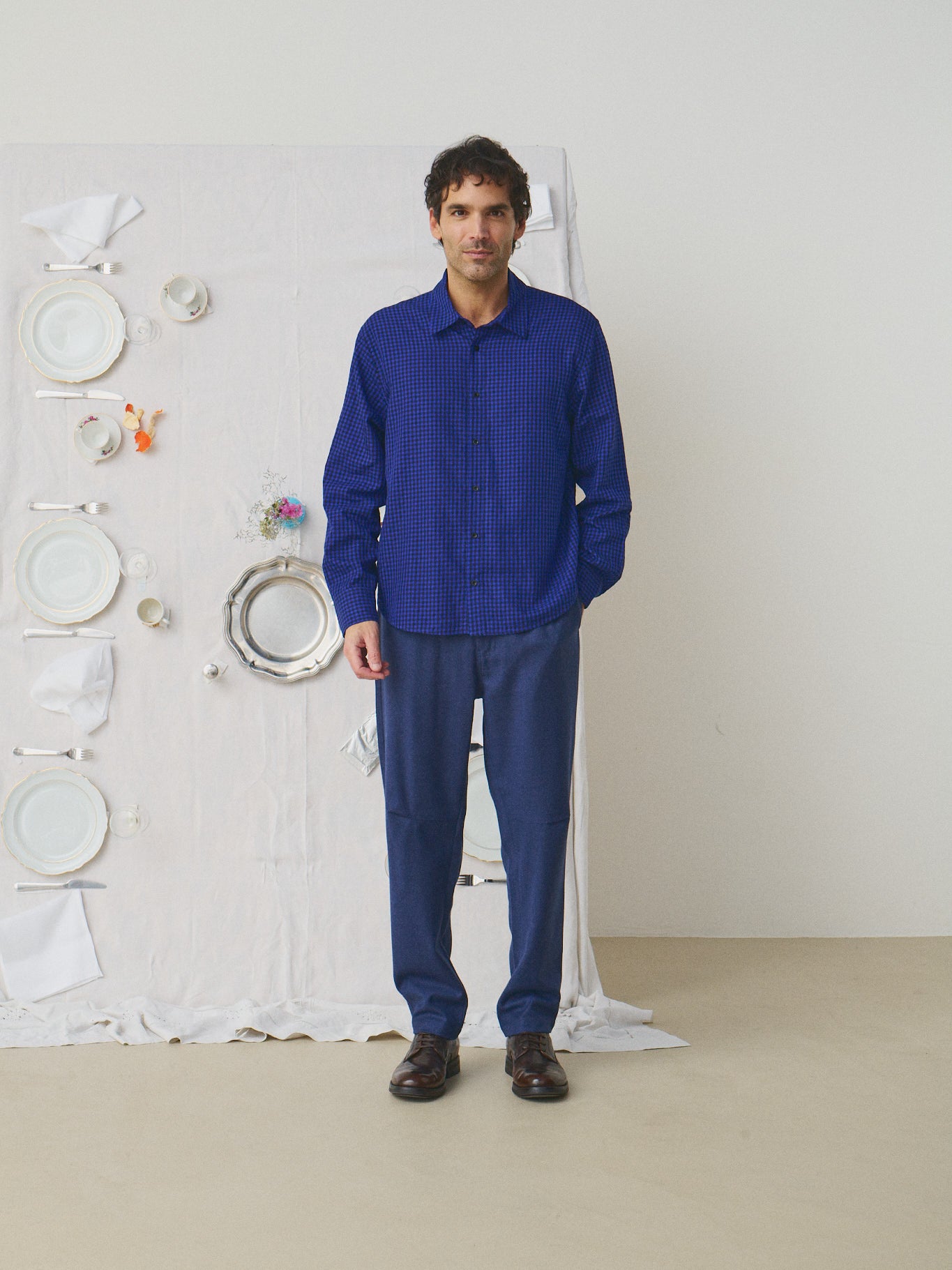 Mii à table Irfan chemise homme à carreaux taille M