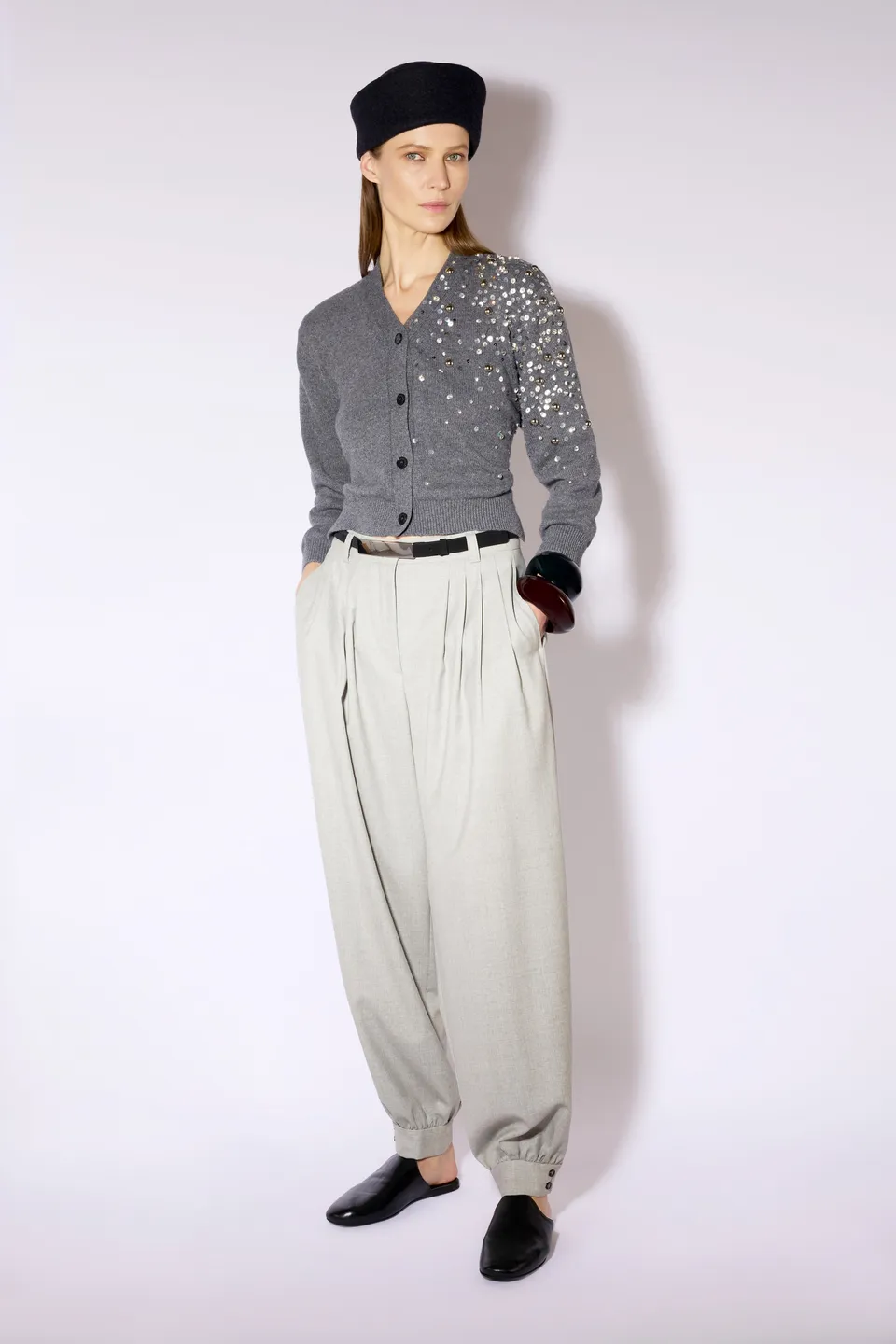 Liviana Conti Rhea cardigan gris manches longues XS