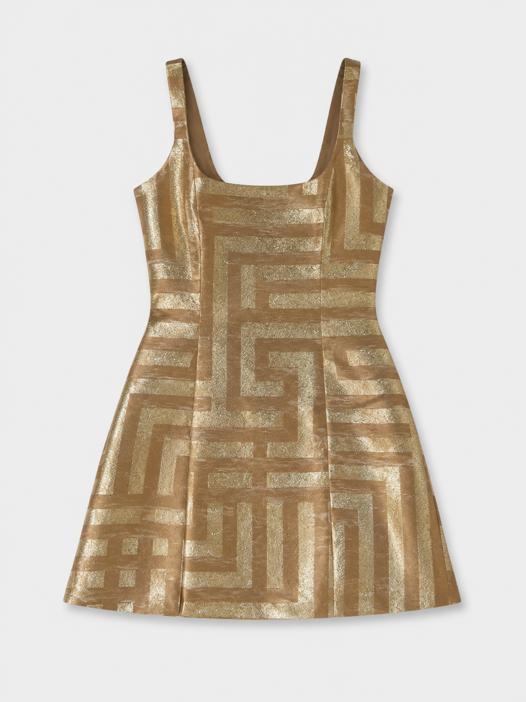 The Ethiquette Zita Orphée robe dorée jacquard taille XS-XL
