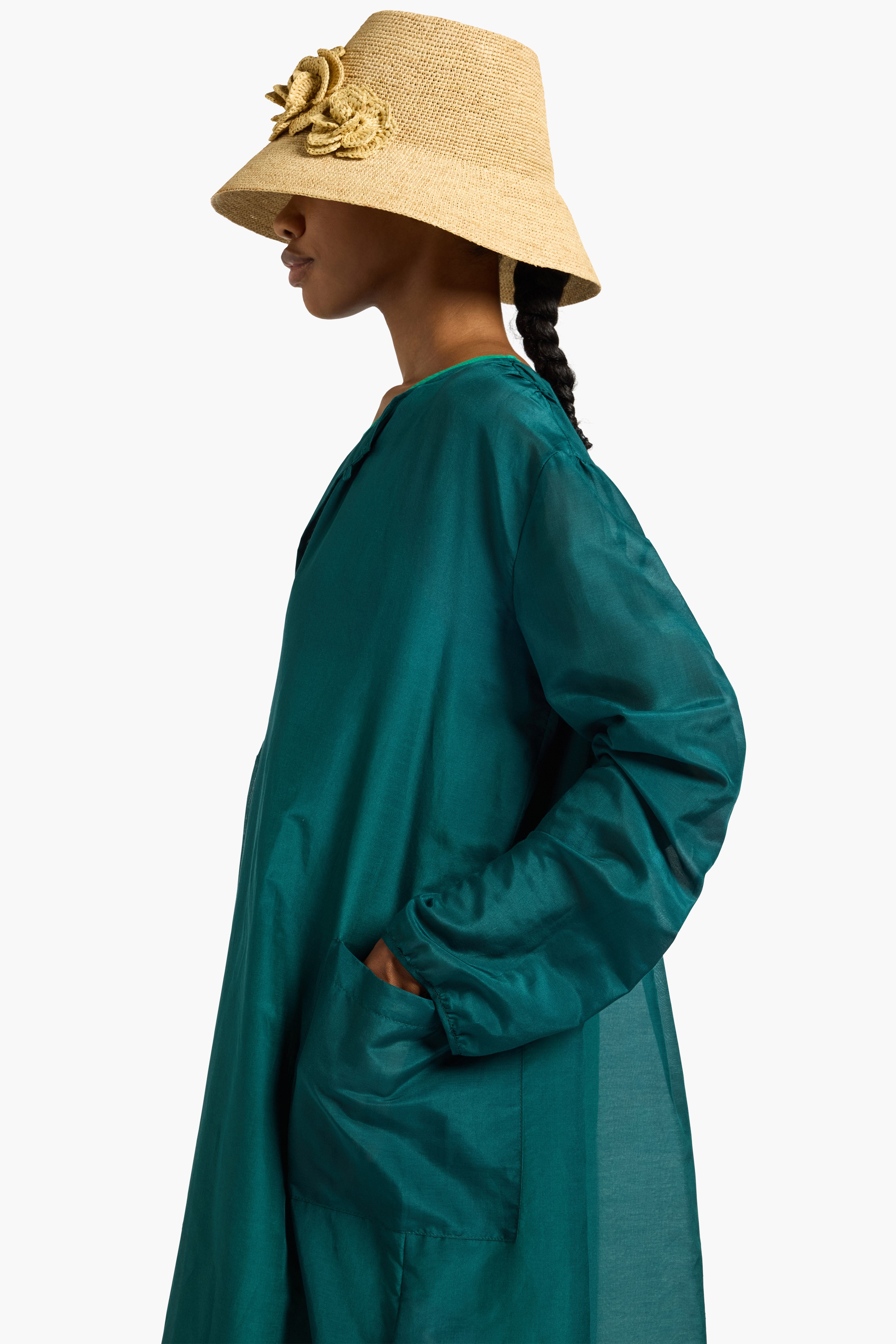 Liviana Conti Dalit robe midi kaftan coton soie
