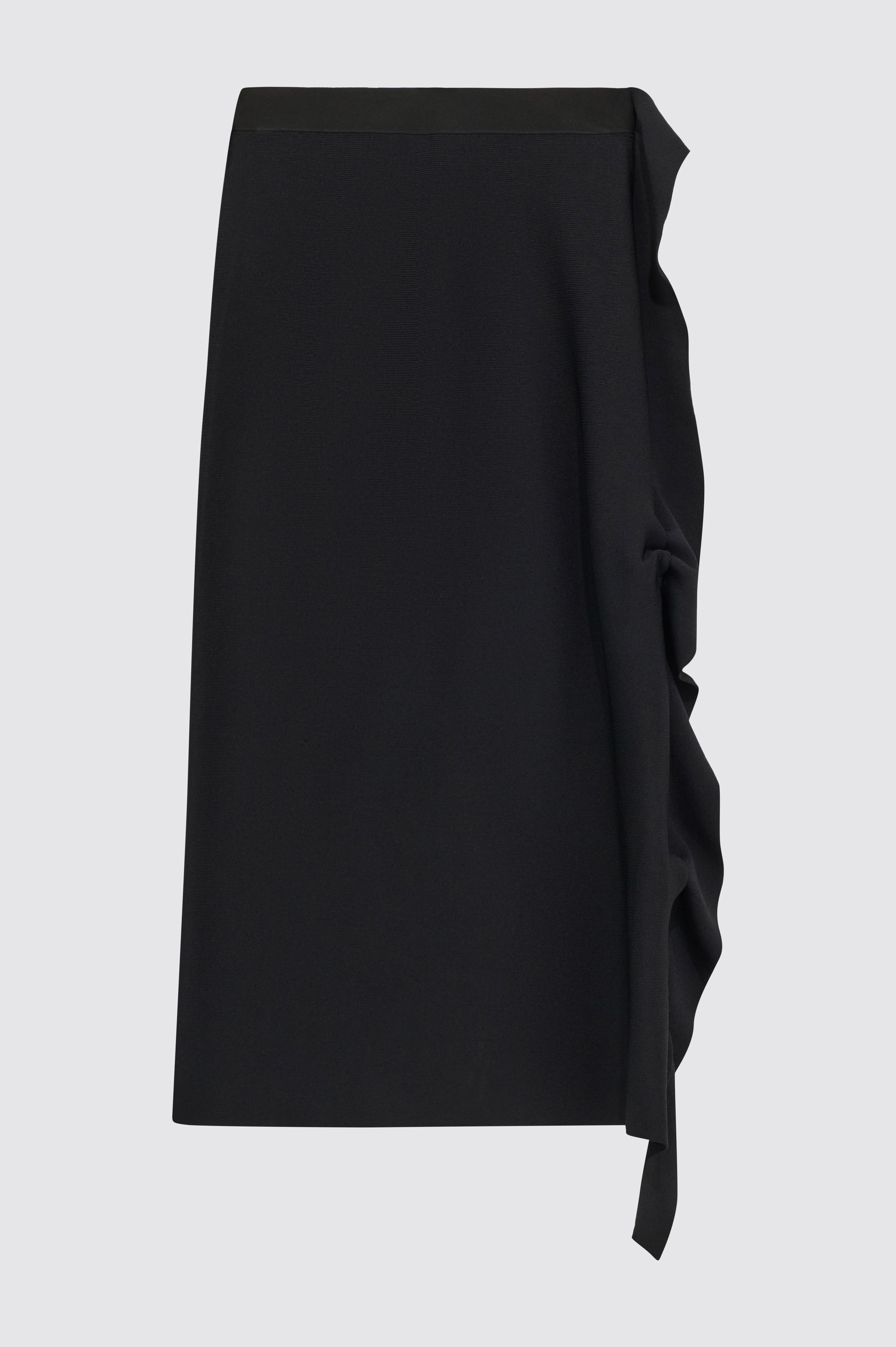 Liviana Conti Gillian jupe midi viscose noir/pomice