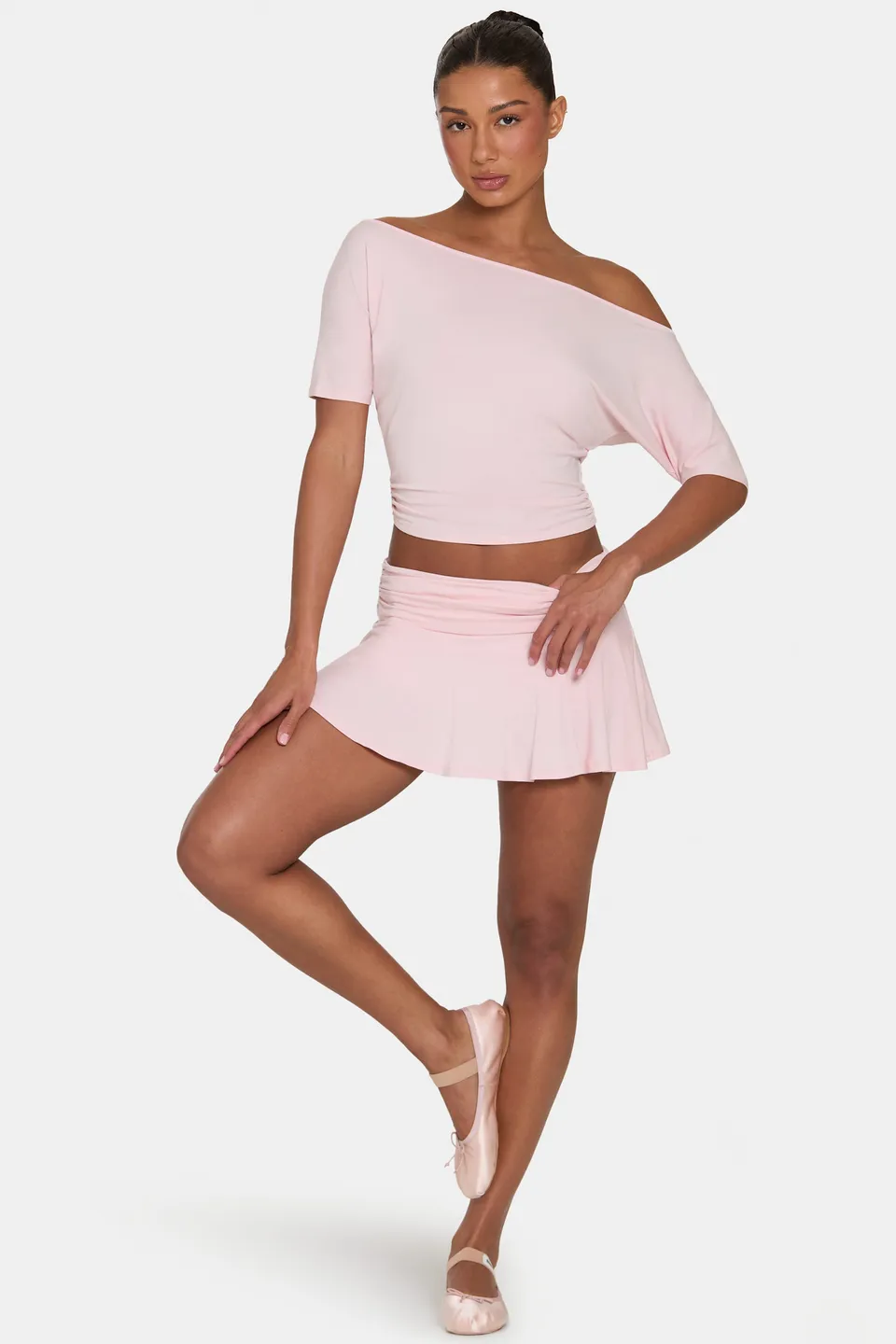 Oh Polly ButterCloud mini jupe-short blush rose clair