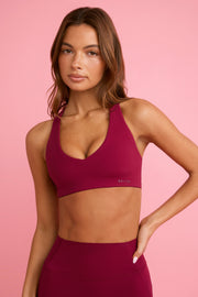 Oh Polly Bo+Tee brassière sport bordeaux stretch respirant