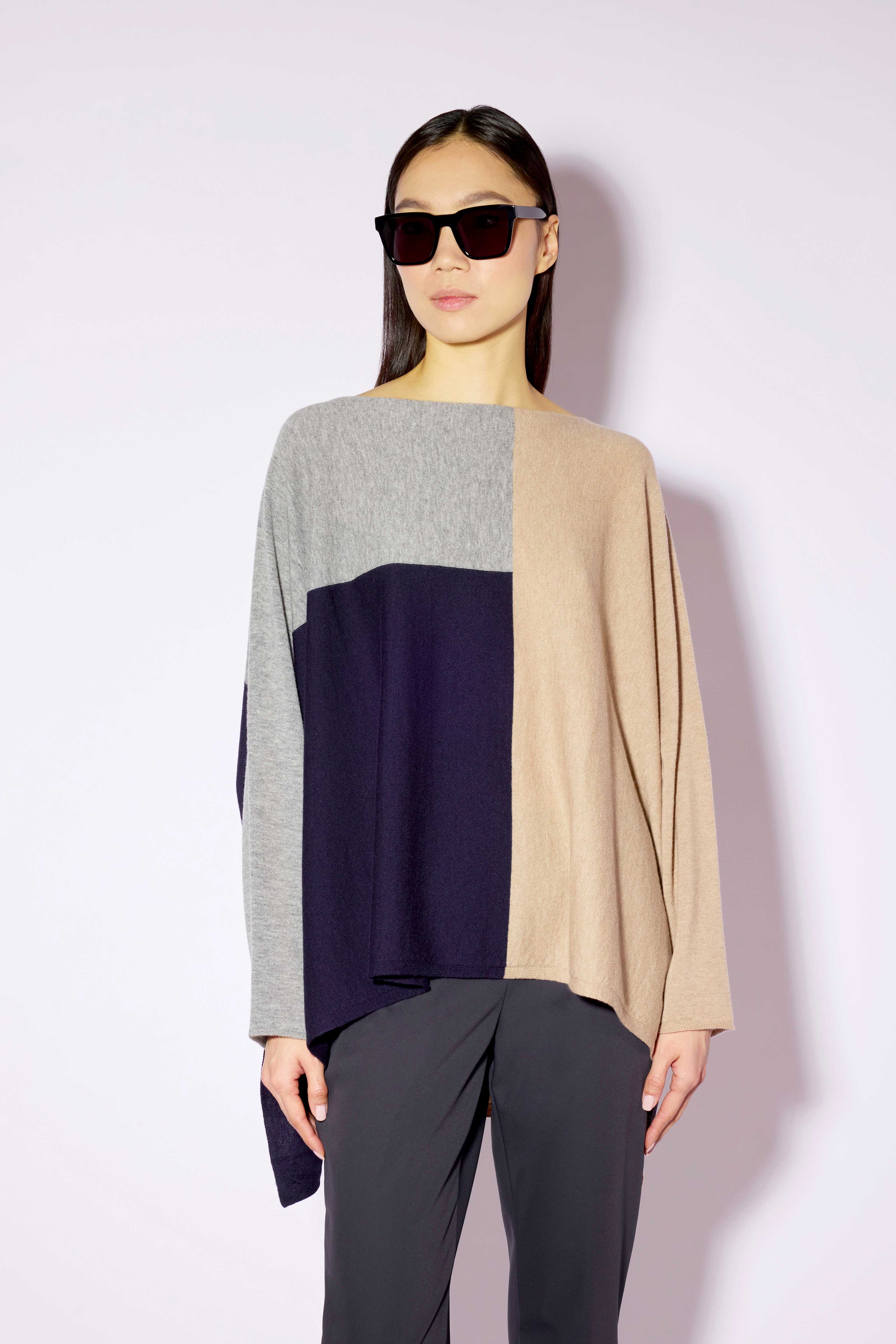 Liviana Conti Blake pull laine merinos camel S-M oversize