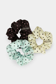 Oh Polly Bo+Tee chouchou satin multi lot 3 pièces anti-casse
