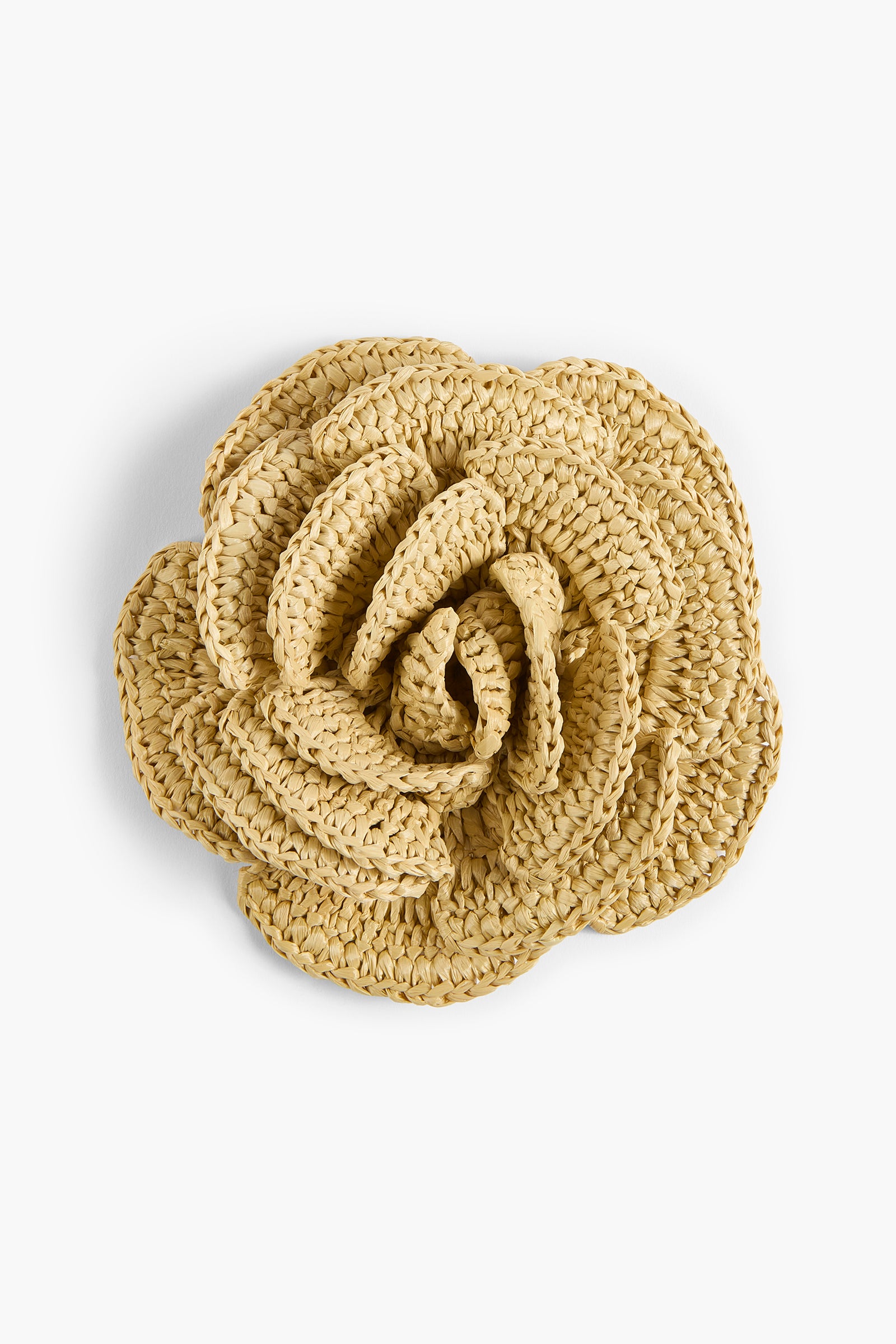 Liviana Conti Bijoux Spilla Clea broche raphia rose naturelle