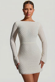 Oh Polly Embellished Grazina robe mini blanche strass