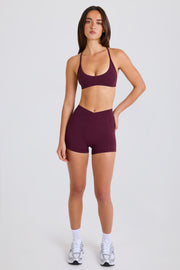 Oh Polly Bo+Tee BT0737 mini short sport bordeaux poches