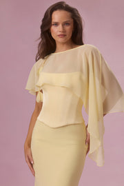 Oh Polly Velina cape chiffon beurre taille unique