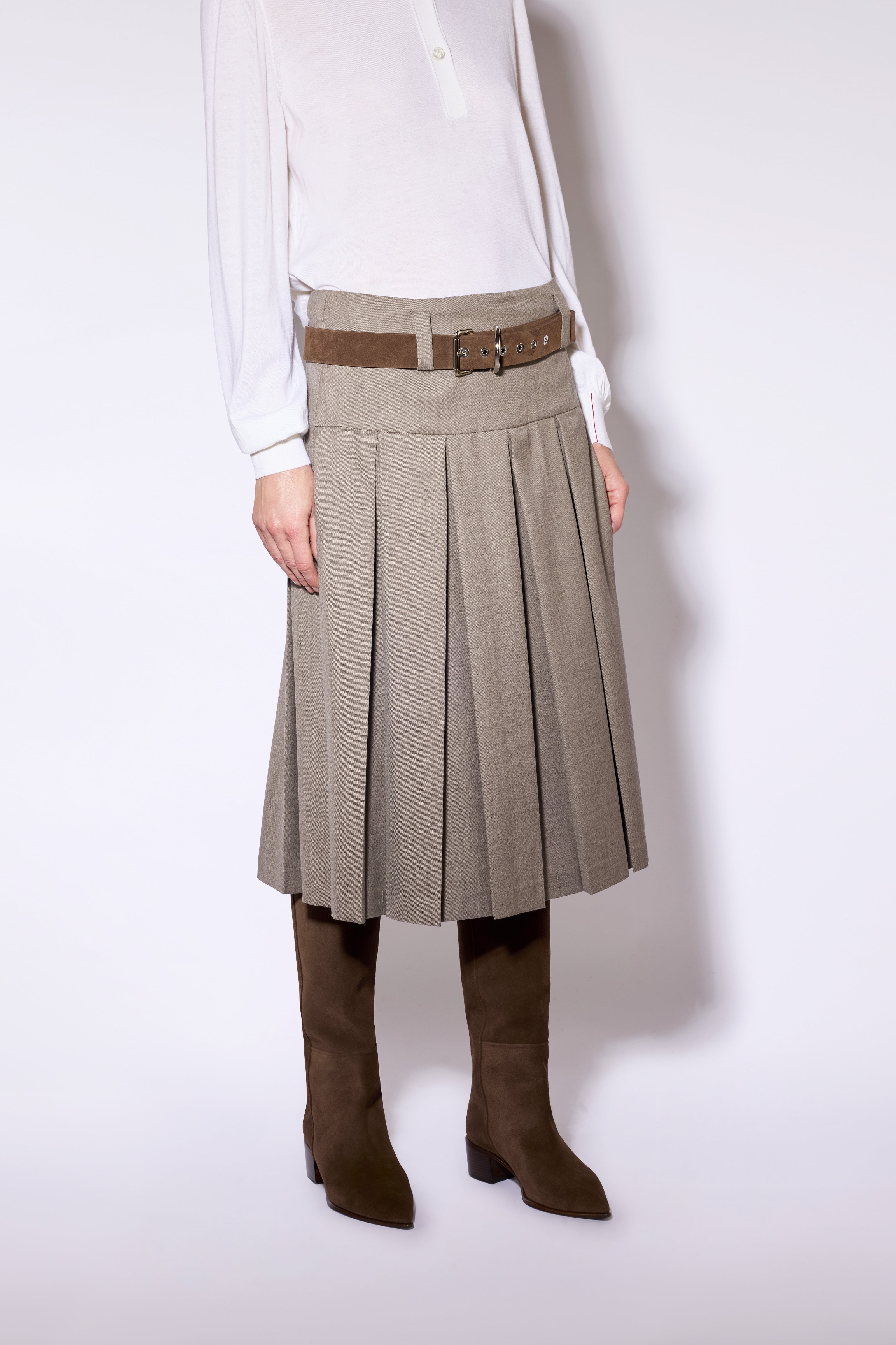 Liviana Conti Wendy jupe midi laine noir