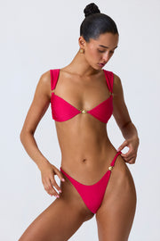 Oh Polly Swim haut de bikini NS0678 rose framboise coquillage