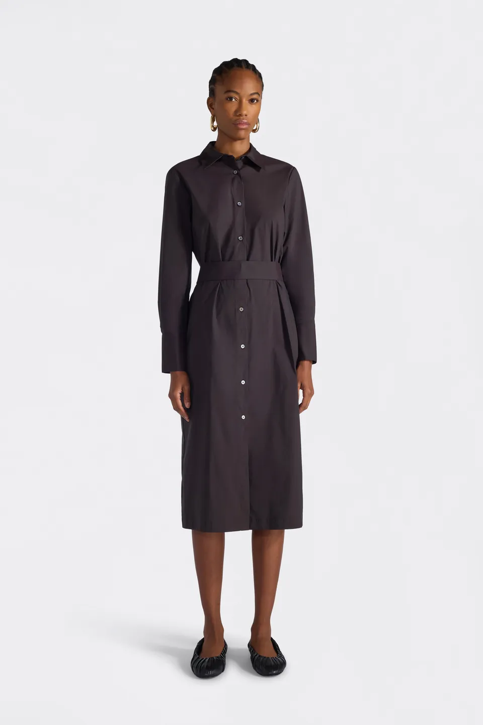 Liviana Conti Taylor robe chemisier midi blanche 38