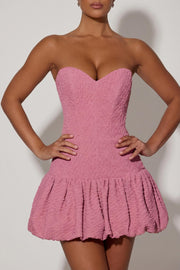Oh Polly Dresses Lavinia robe corset Dusty Pink bubble