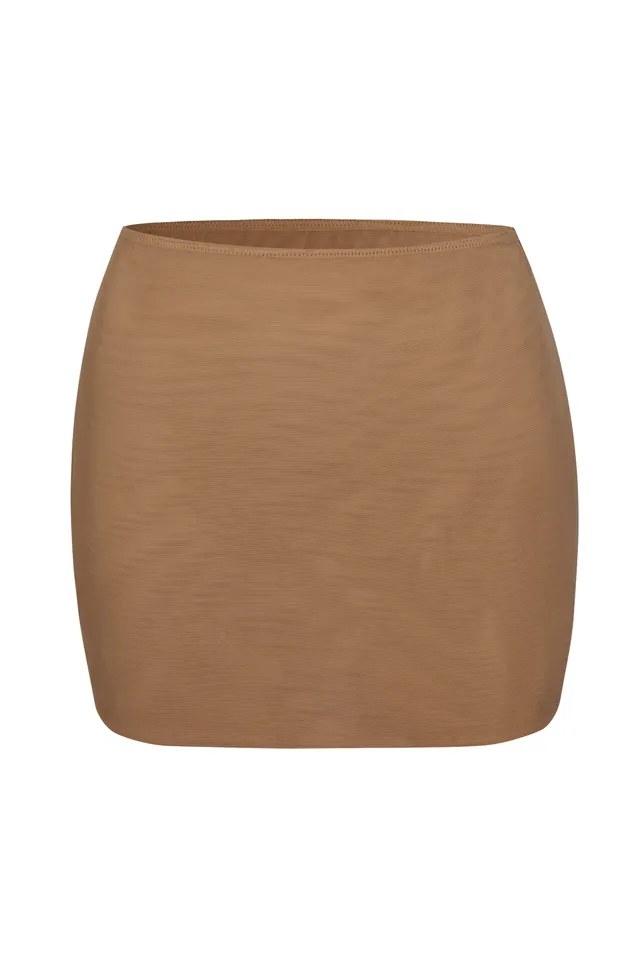 Oh Polly jupe mini amande mesh taille basse