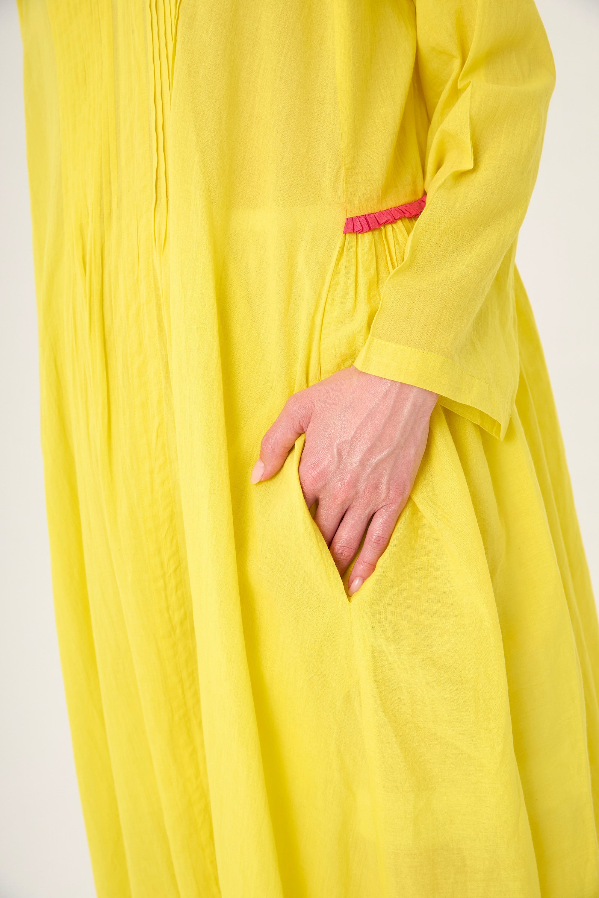Chicosoleil Zazie robe longue jaune voile coton