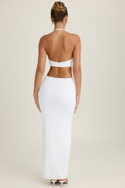 Oh Polly Calantha 10085 robe maxi blanche dos nu fente