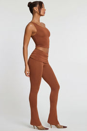 Oh Polly Trousers Mid Rise pantalon chestnut brown
