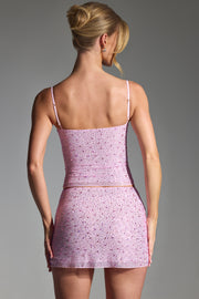Oh Polly Inina mini jupe rose à strass