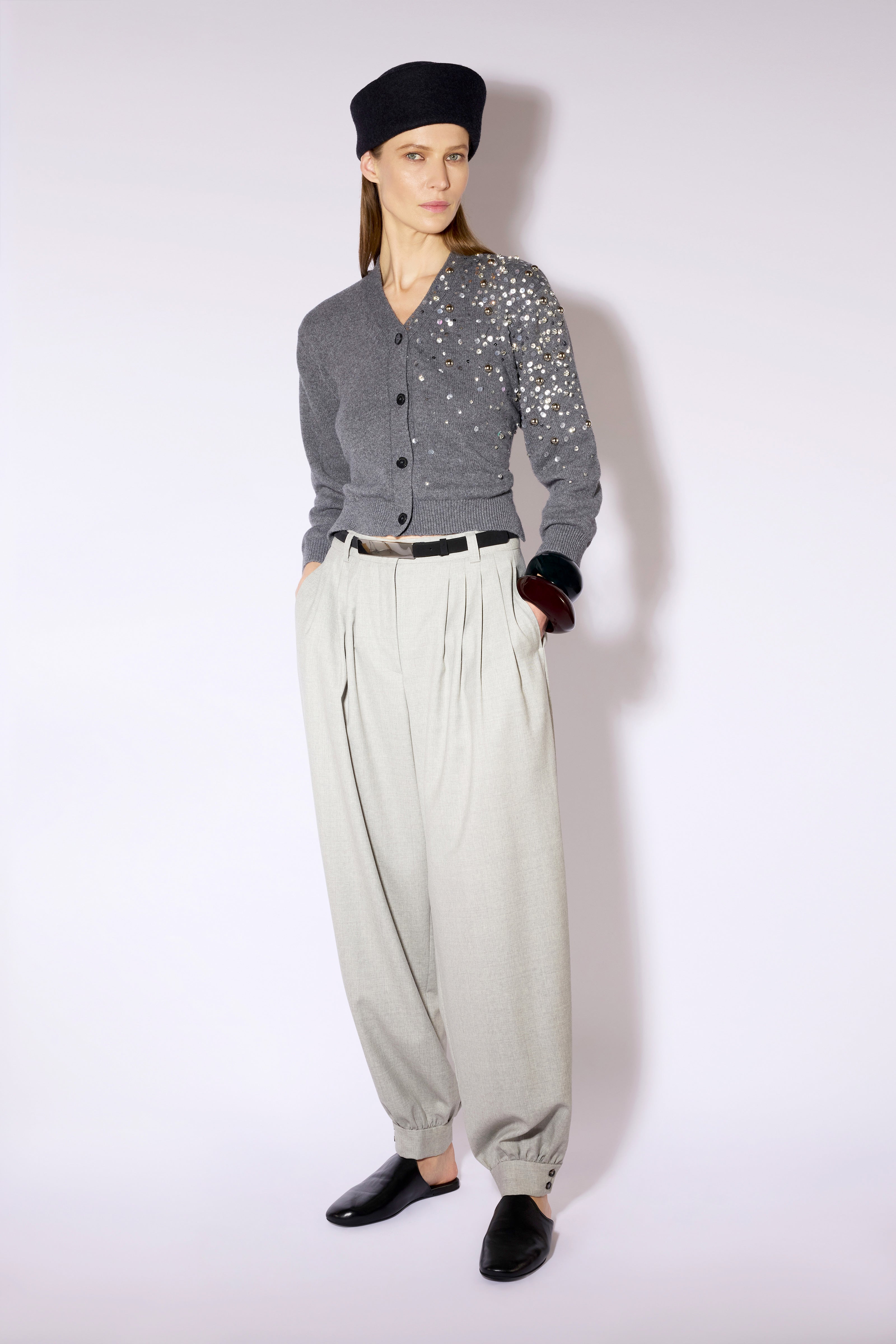 Liviana Conti Rhea cardigan gris manches longues XS