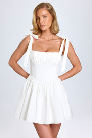Oh Polly Marianna robe mini corset blanc coton