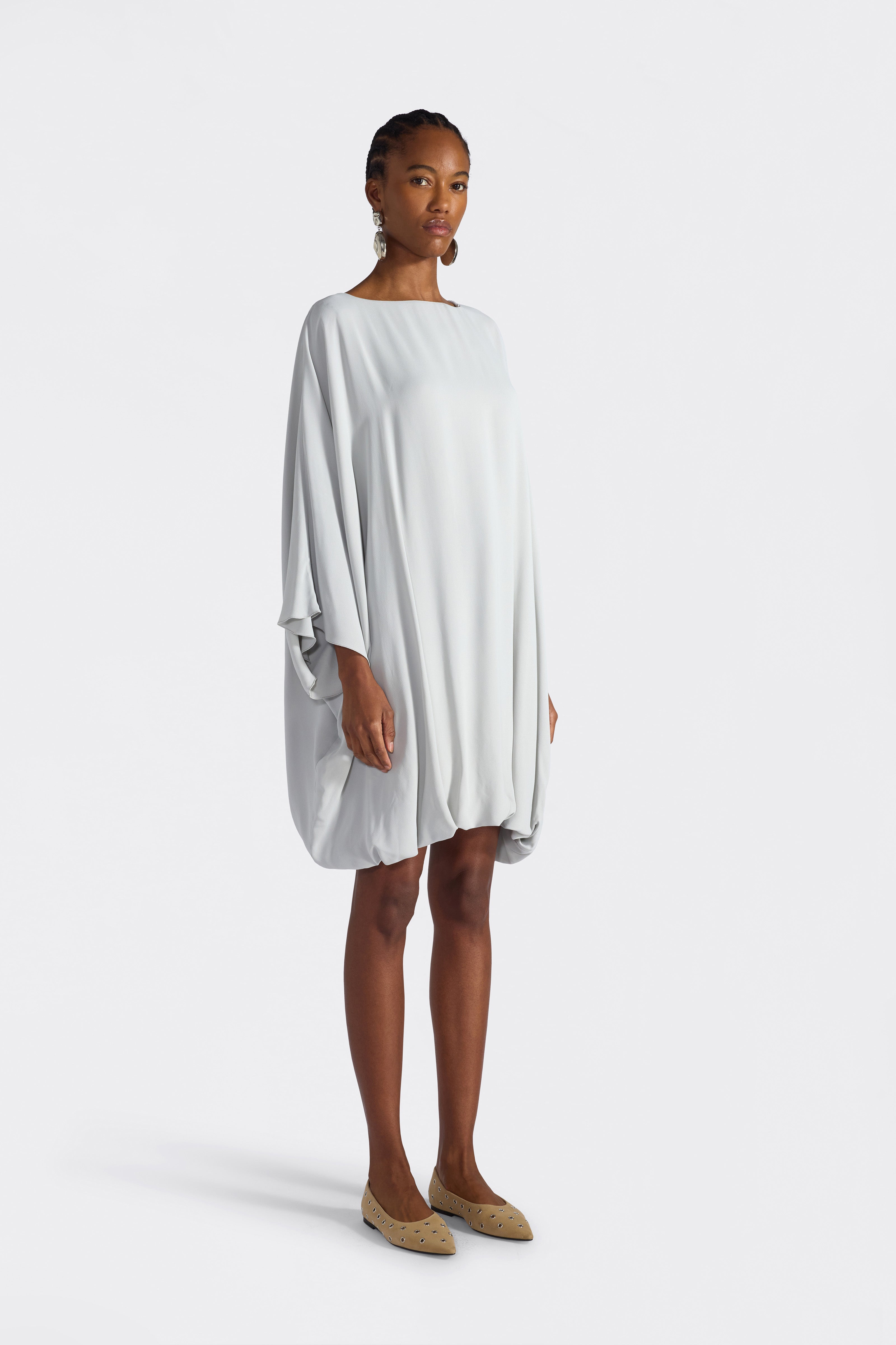 Liviana Conti Henriette Robe Courte Georgette Brezza Manches Longues