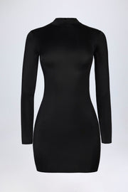 Oh Polly Luanni Backless Mini Dress robe noire jersey dos nu