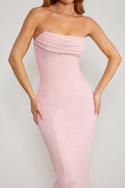 Oh Polly Embellished Palermo robe bandeau rose perles
