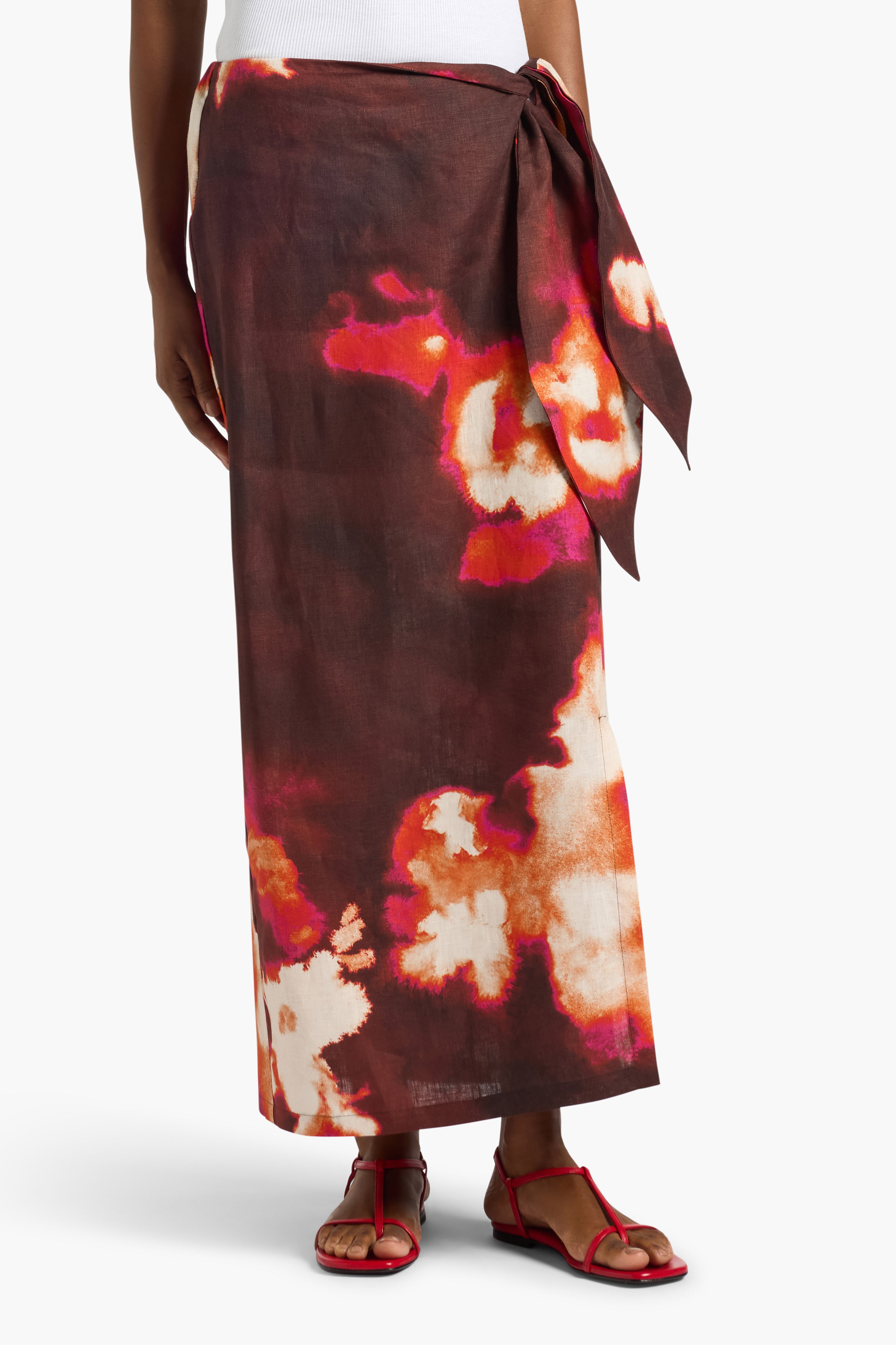 Liviana Conti Erin jupe lin bordeaux taille 42