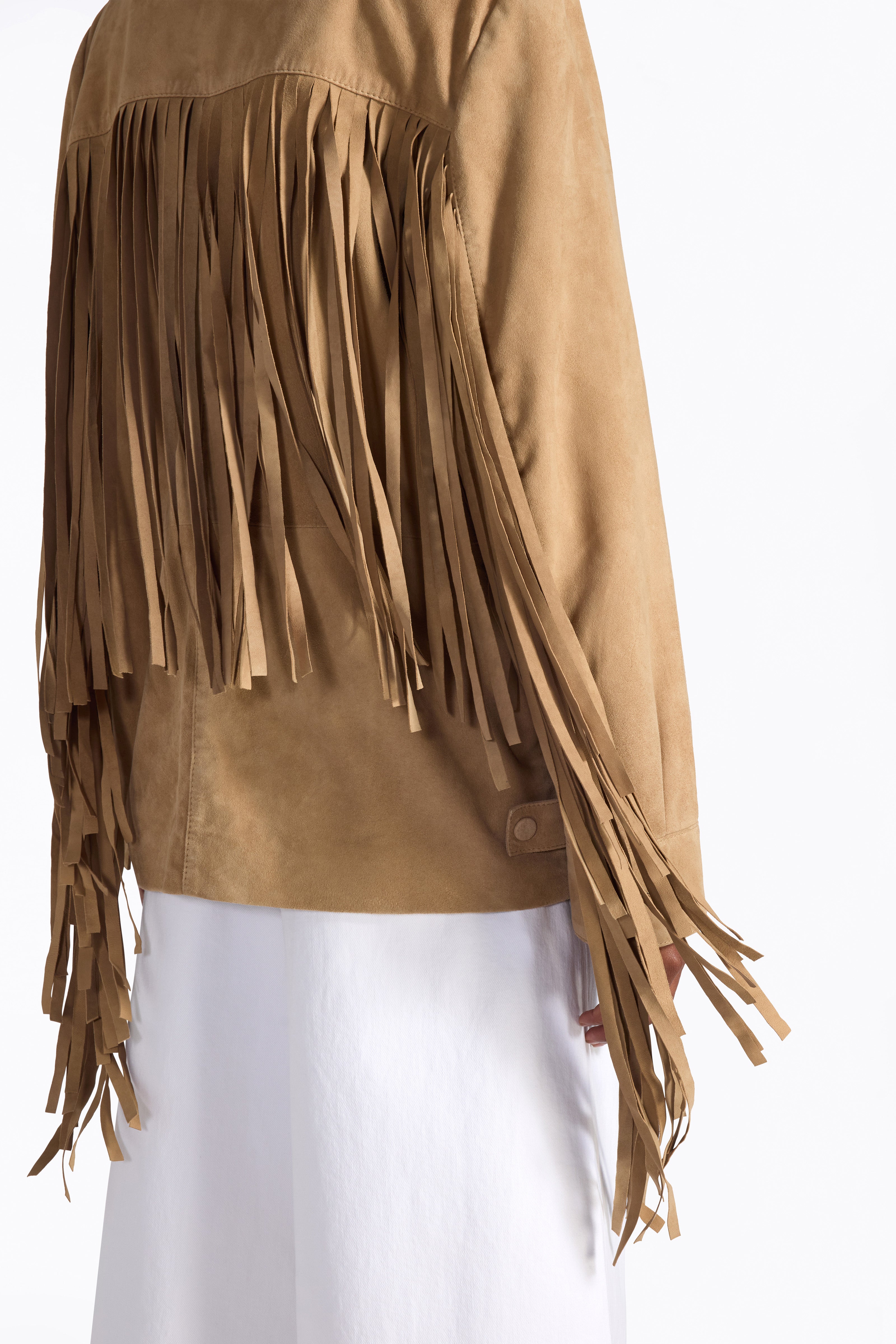 Liviana Conti Malcom veste chemise franges dos écru