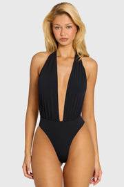 Oh Polly Bertie body noir licou plongeant doublé